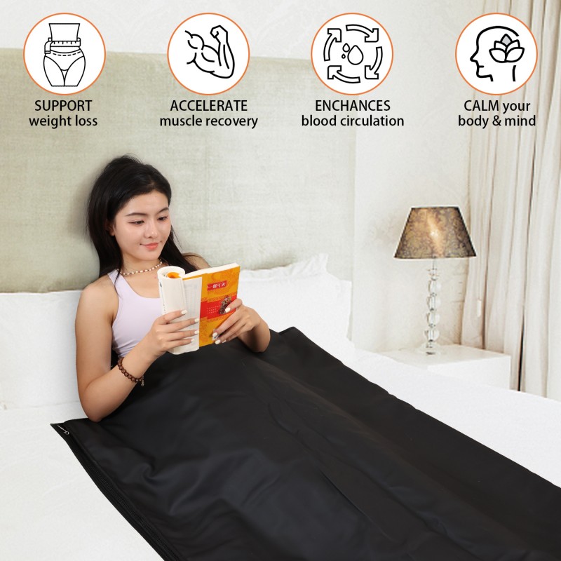 SAUNA AIR portable far infrared sauna blanket with bag for fast sweating and detox, slimming blanket wrap