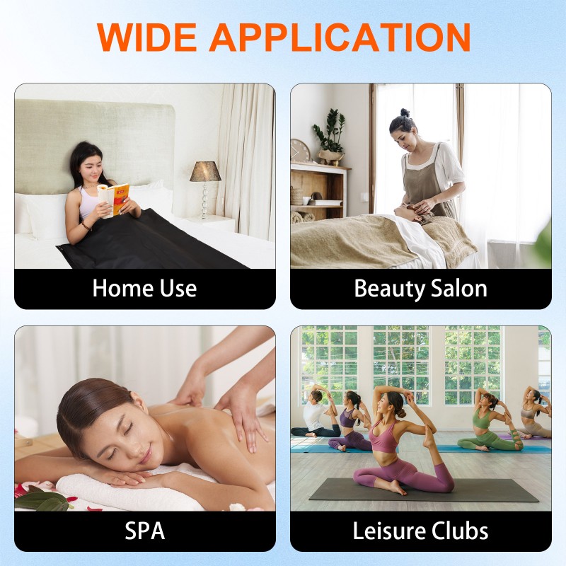 SAUNA AIR portable far infrared sauna blanket with bag for fast sweating and detox, slimming blanket wrap