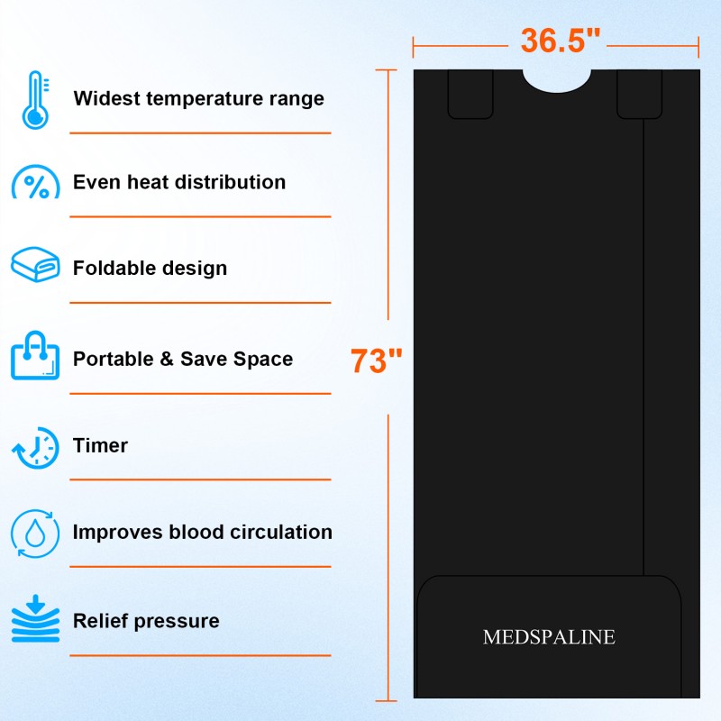 SAUNA PRO fast sweating 3 zone infrared sauna blanket with bag