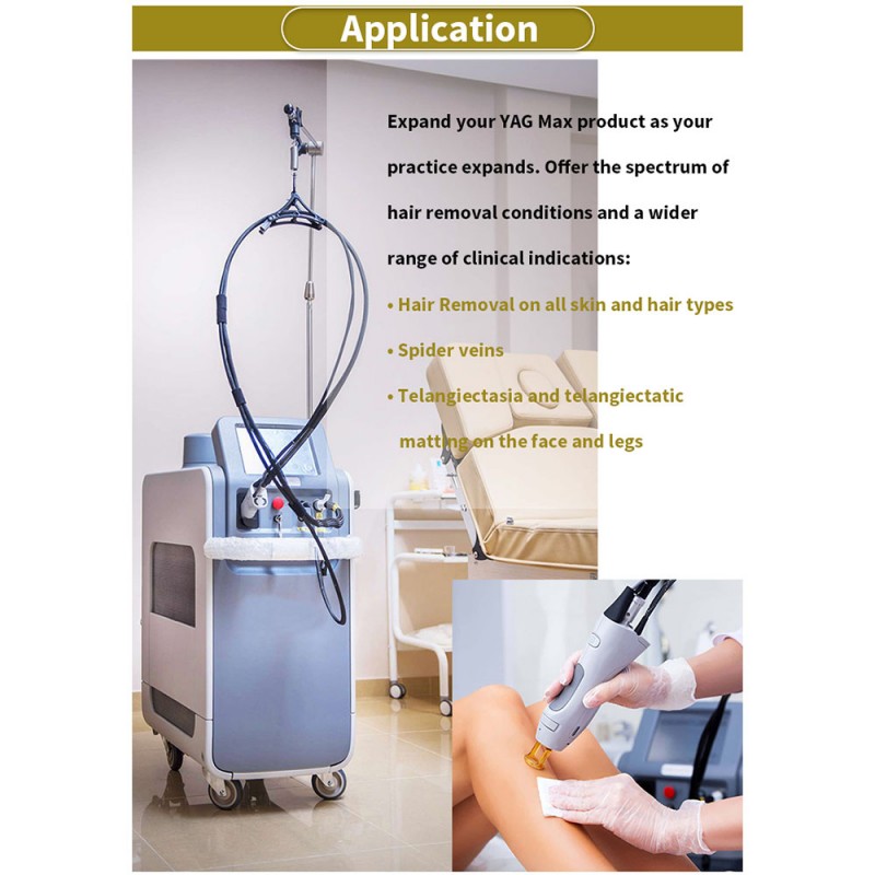 Alexandrite Long Pulse Laser 755nm 1064nm GENTAL MAX PRO laser hair removal machine