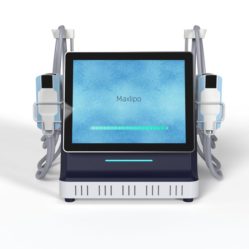 MAXLIPO EMS+CRYO cryotherapy machine with 4 cryo pads